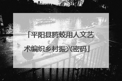 平阳县腾蛟用人文艺术编织乡村振兴密码