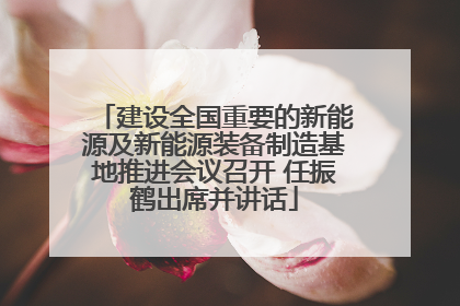 建设全国重要的新能源及新能源装备制造基地推进会议召开 任振鹤出席并讲话