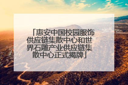 惠安中国校园服饰供应链集散中心和世界石雕产业供应链集散中心正式揭牌