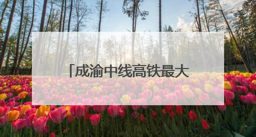 成渝中线高铁最大开挖断面隧道贯通 全线通车后成都50分钟飙拢重庆