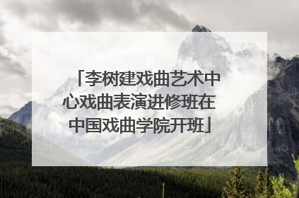 李树建戏曲艺术中心戏曲表演进修班在中国戏曲学院开班