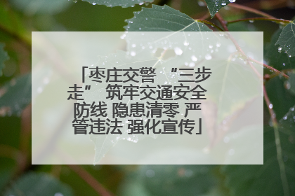 枣庄交警 “三步走” 筑牢交通安全防线 隐患清零 严管违法 强化宣传