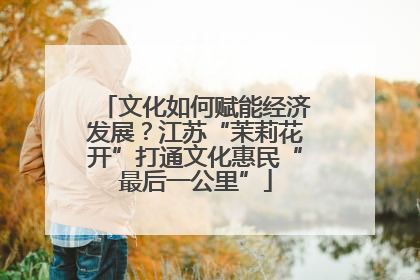文化如何赋能经济发展？江苏“茉莉花开”打通文化惠民“最后一公里”