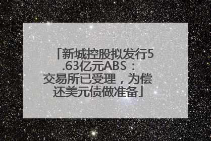 新城控股拟发行5.63亿元ABS：交易所已受理，为偿还美元债做准备