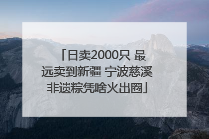 日卖2000只 最远卖到新疆 宁波慈溪非遗粽凭啥火出圈