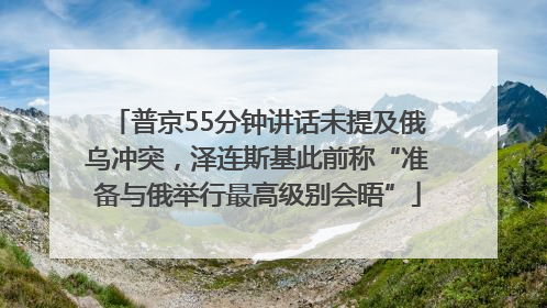 普京55分钟讲话未提及俄乌冲突,泽连斯基此前称“准备与俄举行最高级别会晤”
