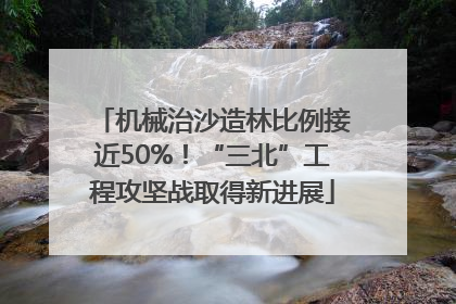 机械治沙造林比例接近50%！“三北”工程攻坚战取得新进展