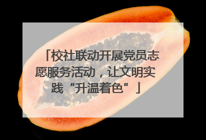 校社联动开展党员志愿服务活动，让文明实践“升温着色”