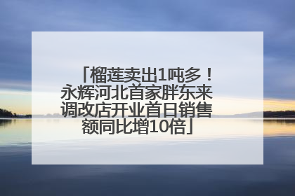榴莲卖出1吨多！永辉河北首家胖东来调改店开业首日销售额同比增10倍