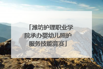 潍坊护理职业学院承办婴幼儿照护服务技能竞赛