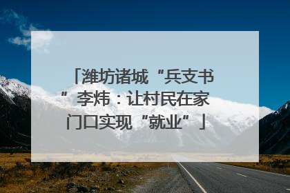 潍坊诸城“兵支书”李炜：让村民在家门口实现“就业”