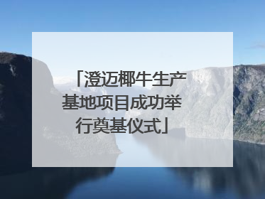 澄迈椰牛生产基地项目成功举行奠基仪式