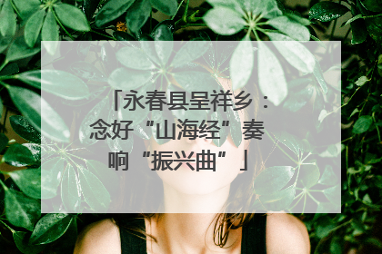 永春县呈祥乡：念好“山海经”奏响“振兴曲”