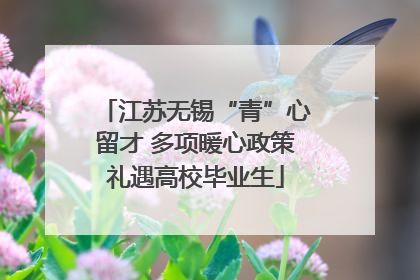 江苏无锡“青”心留才 多项暖心政策礼遇高校毕业生