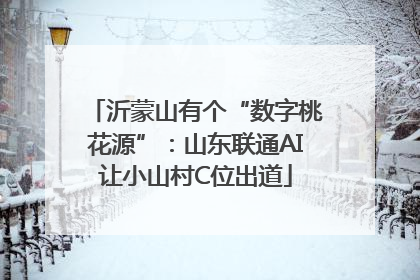 沂蒙山有个“数字桃花源”：山东联通AI让小山村C位出道