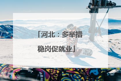 河北：多举措稳岗促就业