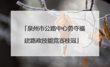 泉州市公路中心勇夺福建路政技能竞赛桂冠