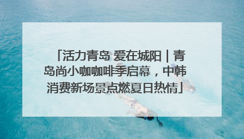 活力青岛 爱在城阳｜青岛尚小咖咖啡季启幕，中韩消费新场景点燃夏日热情
