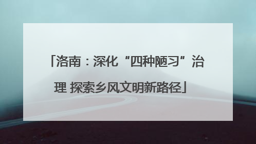洛南：深化“四种陋习”治理 探索乡风文明新路径