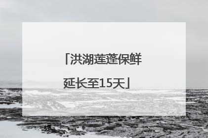 洪湖莲蓬保鲜延长至15天