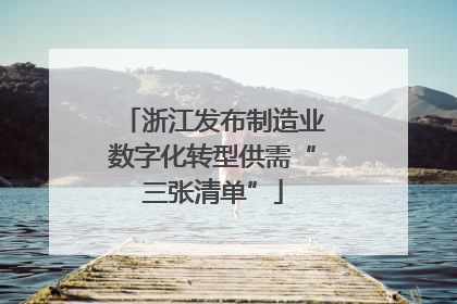 浙江发布制造业数字化转型供需“三张清单”