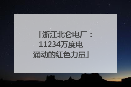 浙江北仑电厂：11234万度电涌动的红色力量