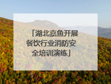 湖北嘉鱼开展餐饮行业消防安全培训演练