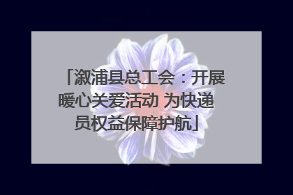 溆浦县总工会：开展暖心关爱活动 为快递员权益保障护航