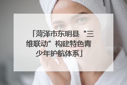 菏泽市东明县“三维联动”构建特色青少年护航体系