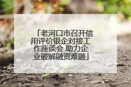 老河口市召开信用评价银企对接工作座谈会 助力企业破解融资难题
