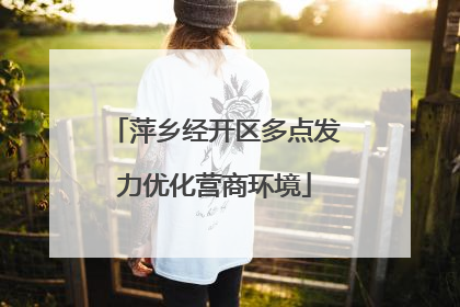 萍乡经开区多点发力优化营商环境