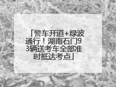 警车开道+绿波通行！湖南石门93辆送考车全部准时抵达考点