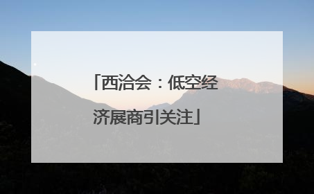 西洽会：低空经济展商引关注