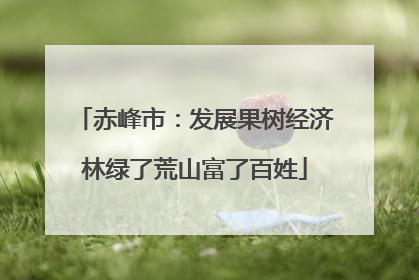 赤峰市：发展果树经济林绿了荒山富了百姓