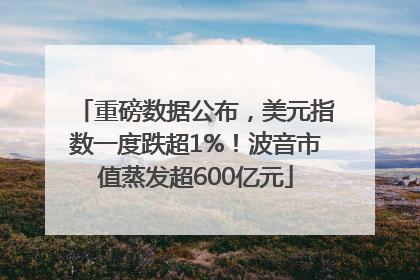 重磅数据公布，美元指数一度跌超1%！波音市值蒸发超600亿元