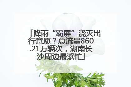 降雨“霸屏”浇灭出行意愿？总流量860.21万辆次，湖南长沙周边最繁忙