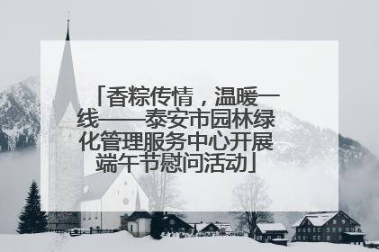 香粽传情，温暖一线——泰安市园林绿化管理服务中心开展端午节慰问活动