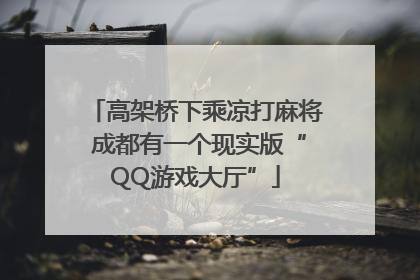 高架桥下乘凉打麻将 成都有一个现实版“QQ游戏大厅”