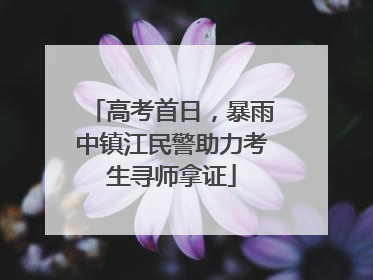 高考首日，暴雨中镇江民警助力考生寻师拿证