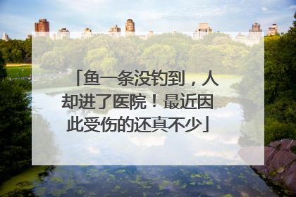 鱼一条没钓到，人却进了医院！最近因此受伤的还真不少