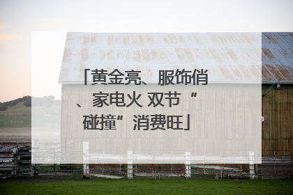 黄金亮、服饰俏、家电火 双节“碰撞”消费旺