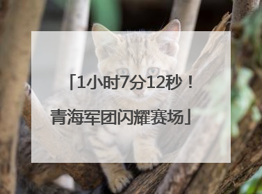 1小时7分12秒！青海军团闪耀赛场