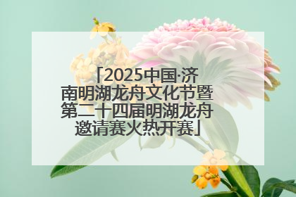 2025中国·济南明湖龙舟文化节暨第二十四届明湖龙舟邀请赛火热开赛