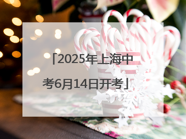 2025年上海中考6月14日开考