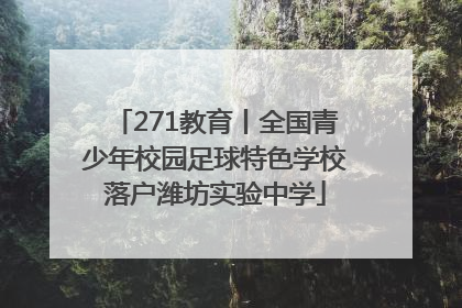 271教育丨全国青少年校园足球特色学校落户潍坊实验中学