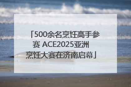 500余名烹饪高手参赛 ACE2025亚洲烹饪大赛在济南启幕