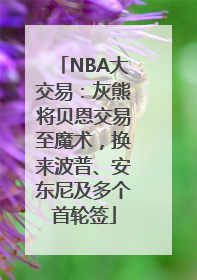 NBA大交易：灰熊将贝恩交易至魔术，换来波普、安东尼及多个首轮签